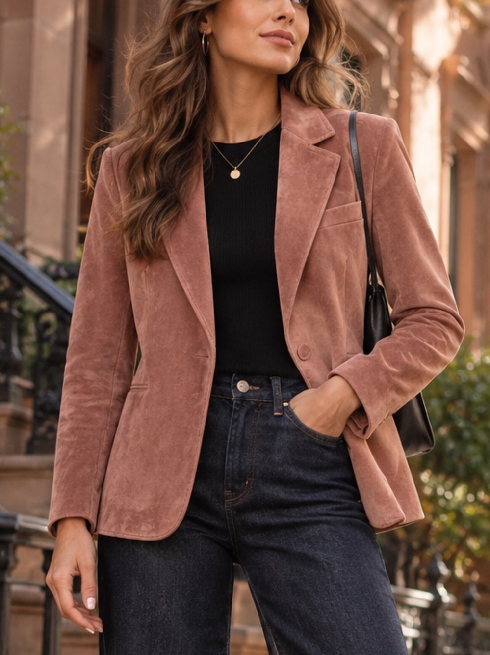 Leather Attic Vintage Dusty Rose Suede Blazer | Made in Canada | 5/6